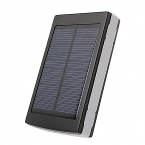 Универсальный аккумулятор Power Bank Solar Charger с солнечной панелью 15000 mAh, черный